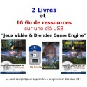 2 Livres et 16 Go de ressources "Jeux vidéo & Blender Game Engine"